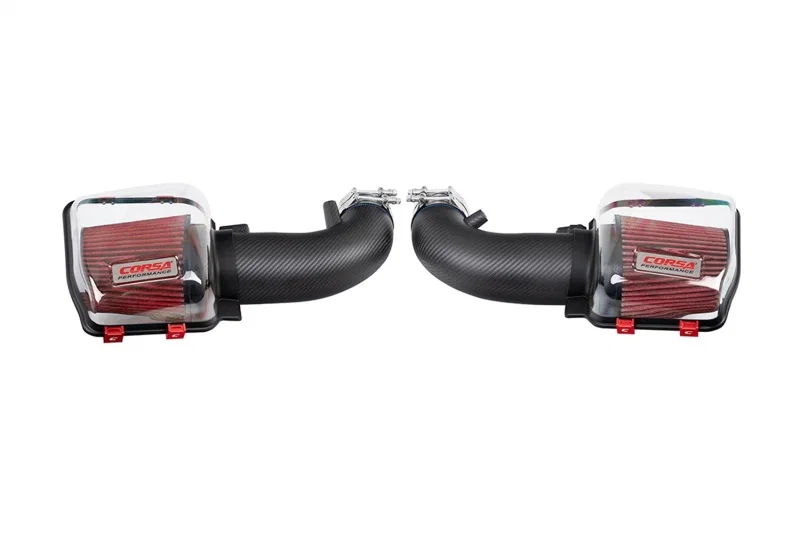 CORSA Performance 44013DMT, 24-25 Ford Mustang GT 5.0L V8 Carbon Fiber Cold Air Intake w/ DryTech Air Filters - Matte