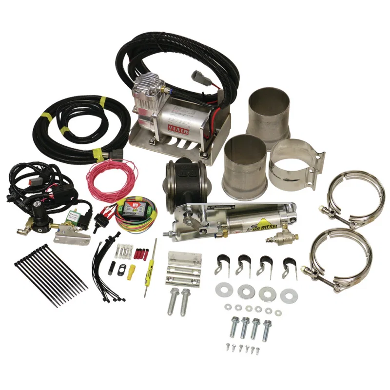 BD Diesel 1028140, Exhaust Brake - Universal 4.0in c/w Air Compressor