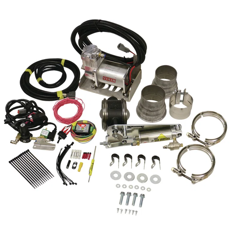 BD Diesel 1028135, Exhaust Brake - Universal 3.5in c/w Air Compressor