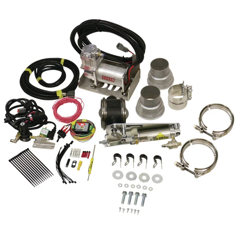 BD Diesel 1028130, Exhaust Brake - Universal 3.0in c/w Air Compressor