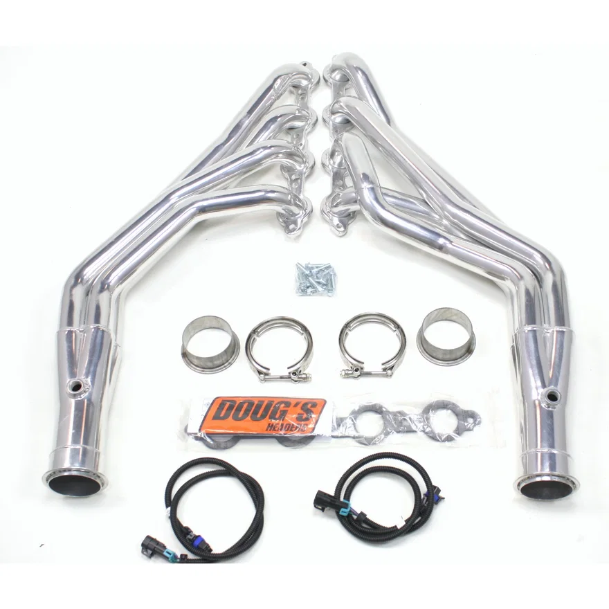 Long Tube Header 63-72 Chevy C-10 4.8-6.2L LS Engine Swap 1 7/8" Primary 3" Collector Black Hi Temp Coated