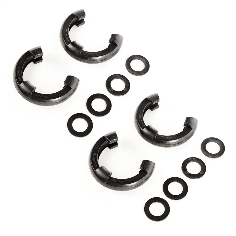 Rugged Ridge 11235.60, 3/4in Black D-Ring Isolator Kit