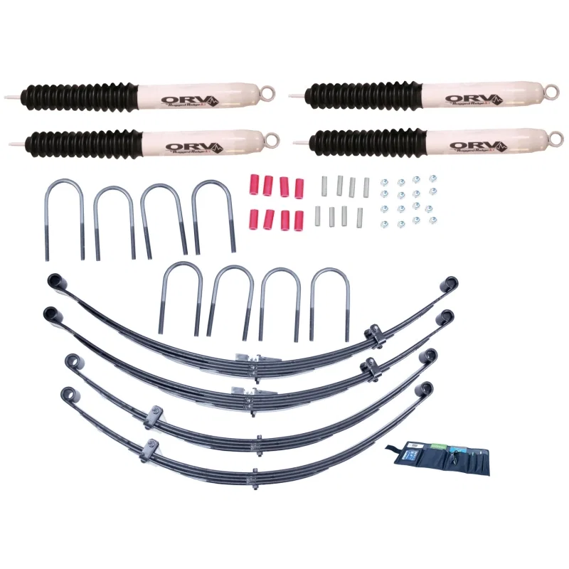 Rugged Ridge 18415.14, 4in Lift Kit with Shocks 55-75 Jeep CJ
