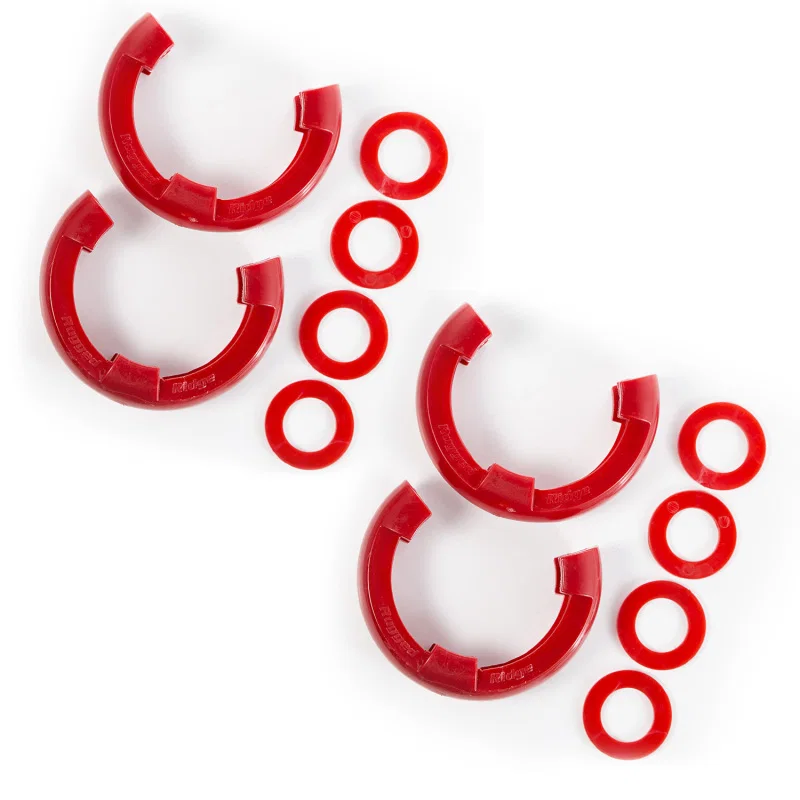 Rugged Ridge 11235.61, 3/4in Red D-Ring Isolator Kit