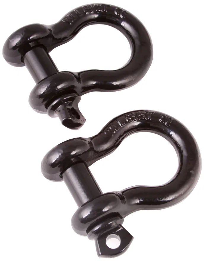 Rugged Ridge 11235.04, 3/4in Black D-Shackles