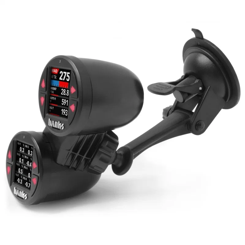 Banks Power 63344, Dual Gauge Pod Suction Mount For iDash 1.8 And 52mm Gauges