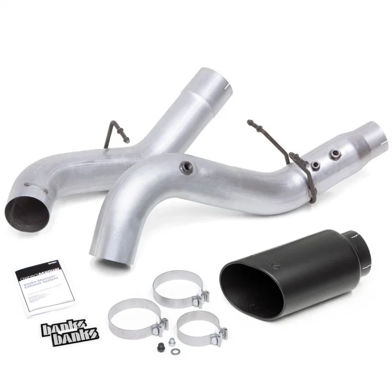 Banks Power 48997-B, 20-21 Chevy/GMC 2500/3500 6.6L Monster Exhaust System - Black Tip