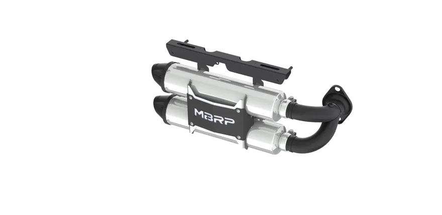 ATV Exhaust System With Performance Muffler for Polaris