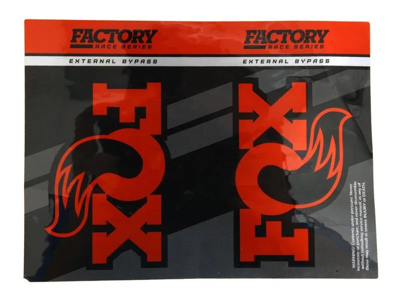 FOX 024-04-124, Racing Shox Decals For 2.5 Series Reservoir, Black w/Orange Logo