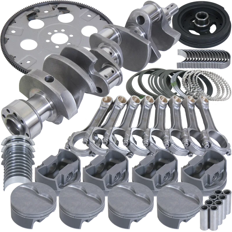 Eagle B13007L03068, Chevy 350 1Pc 3.750in Crank 6.000in I-Beam Rods 4.030in Pistons 168 Tooth FP Balanced Assembly