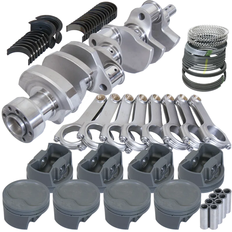 Eagle 12107040, Chevy LT1 350 1Pc 3.750in Crank 5.700in H-Beam -16cc Inv Dome 4.040in Piston Rotating Assembly