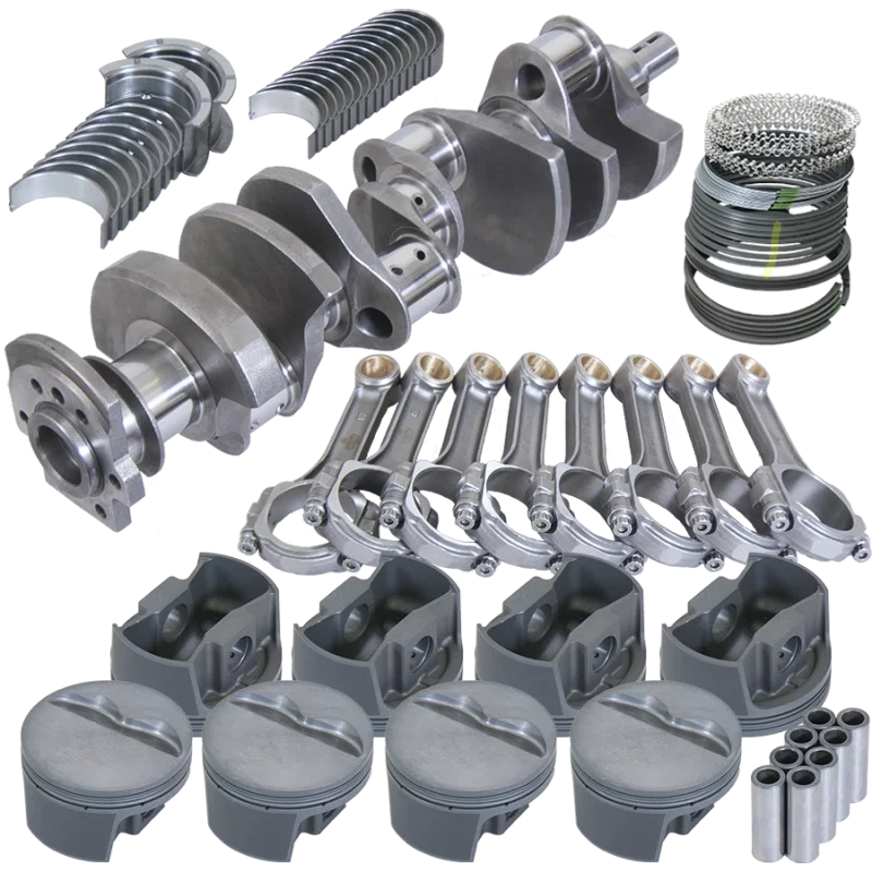 Eagle 13056040, Chevy 350 3.750in Crank 5.700in I-Beam Rods -5cc Flat Top 4.040in Pistons Rotating Assembly