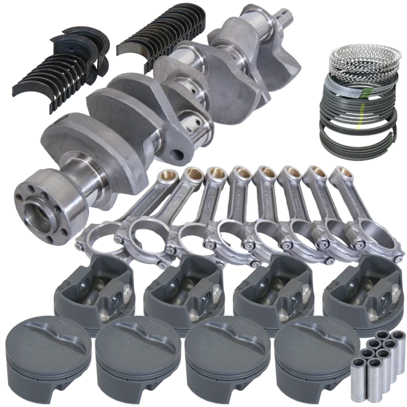 Eagle 62103040, Chevy LT1 350 1Pc 3.480in Crank 6.000in I-Beam Rods -5cc 4.040in Pistons Rotating Assembly