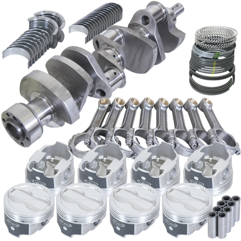 Eagle 13324L030, Chevy LT1350 1Pc 3.750in Crank 5.700in I-Beam Rods -18cc 4.030in Pistons Rotating Assembly