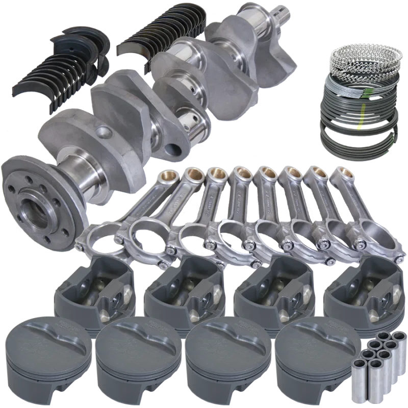 Eagle 62003040, Chevy 350 3.480in Crank 6.000in I-Beam Rods -5cc Flat Top 4.040in Pistons Rotating Assembly