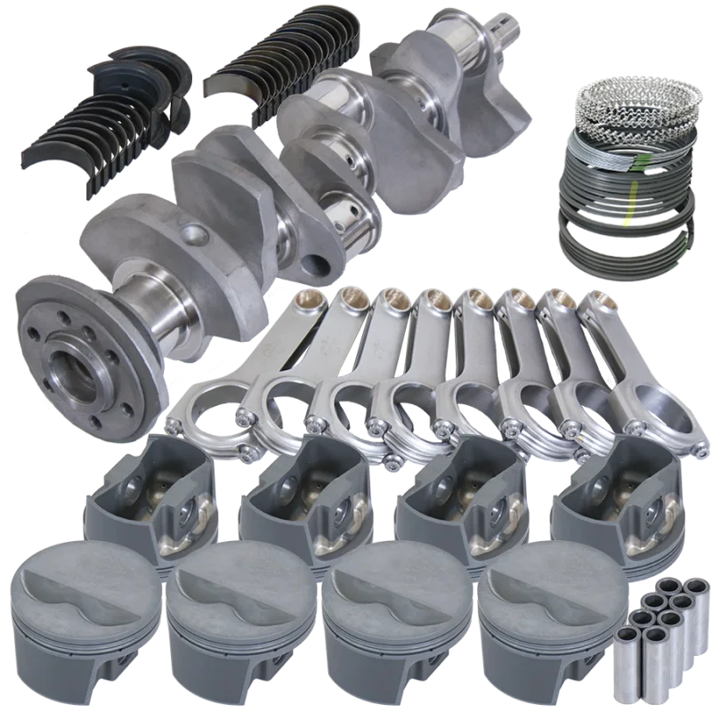 Eagle 12001040, Chevy 350 3.480in Crank 5.700in H-Beam -5cc Flat Top 4.040in Pistons Rotating Assembly