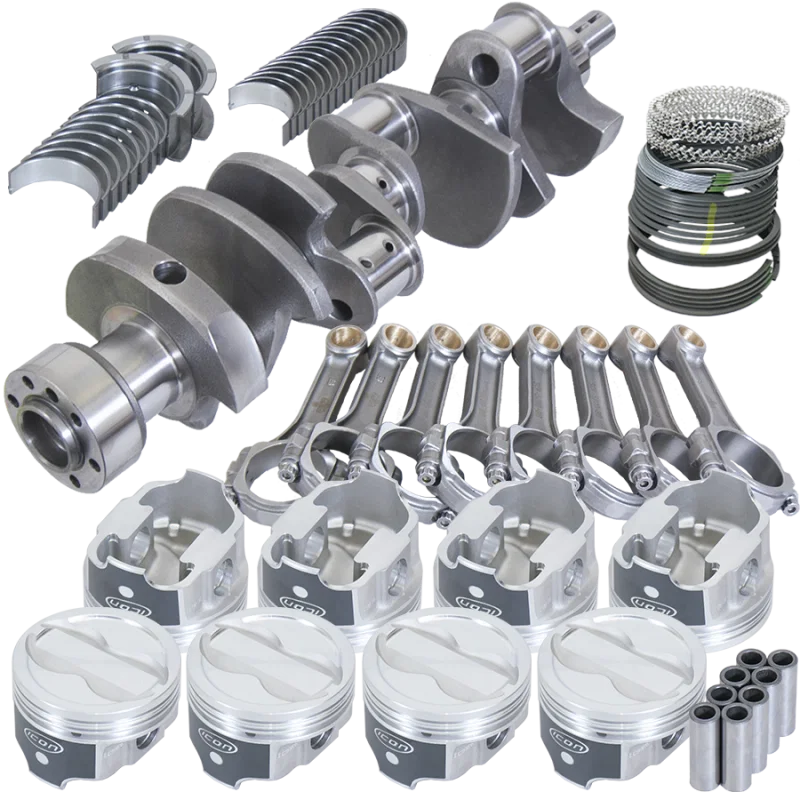 Eagle 13304L030, Chevy LT1350 1Pc 3.750in Crank 5.700in I-Beam Rods -18cc 4.030in Pistons Rotating Assembly