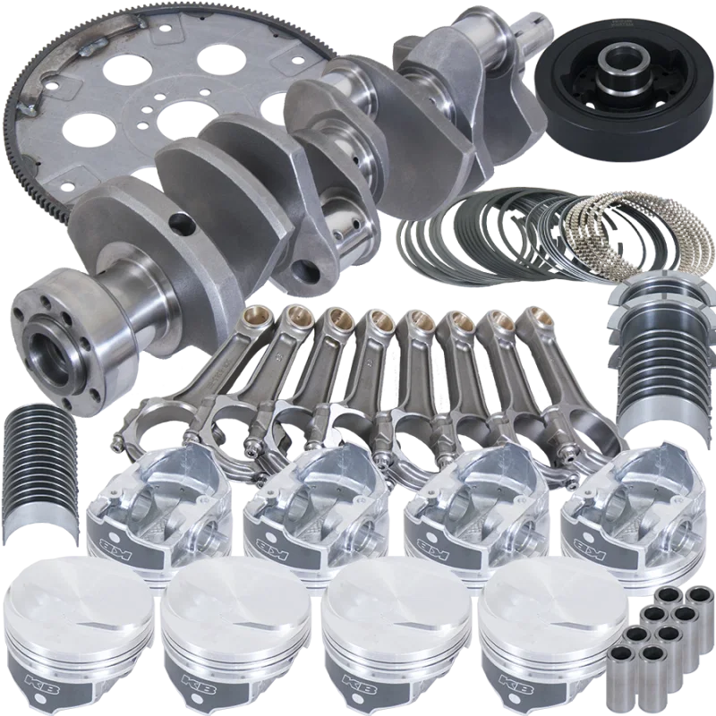 Eagle B18023L030, Chevy 454 1Pc 4.250in Crank 6.385in I-Beam Rods 17cc Dome 4.280in Pistons Balanced Assembly