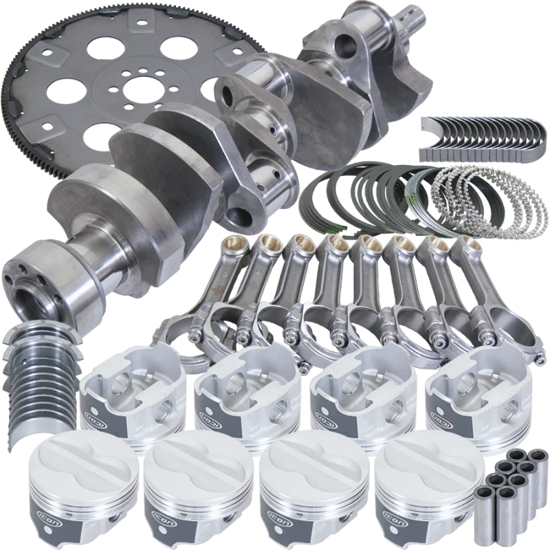 Eagle B13559L06068, Chevy 350 1Pc 3.750in Crank 5.700in I-Beam Rods -10cc 4.060in Pistons Balanced Assembly