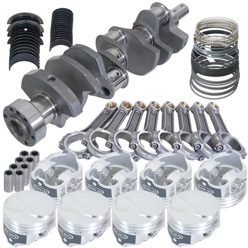 Eagle 61322L070, Chevy 454 1Pc 4.000in Crank 6.135in I-Beam Rods 18cc Dome 4.320in Pistons Rotating Assembly