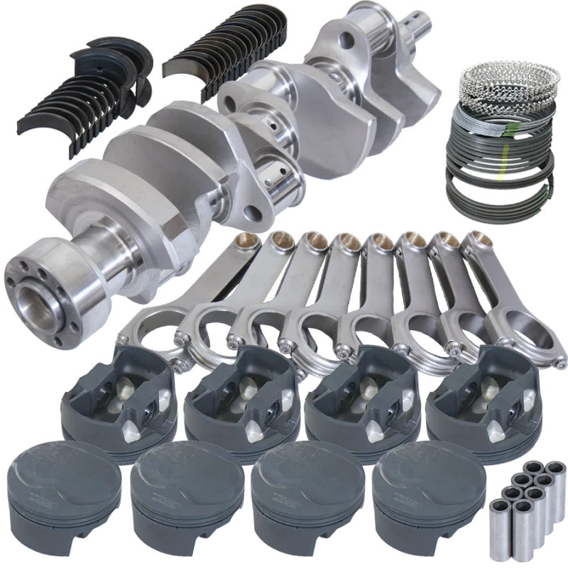 Eagle 12112040, Chevy LT1 350 1Pc 3.750in Crank 6.000in H-Beam 6cc Dome 4.040in Pistons Rotating Assembly