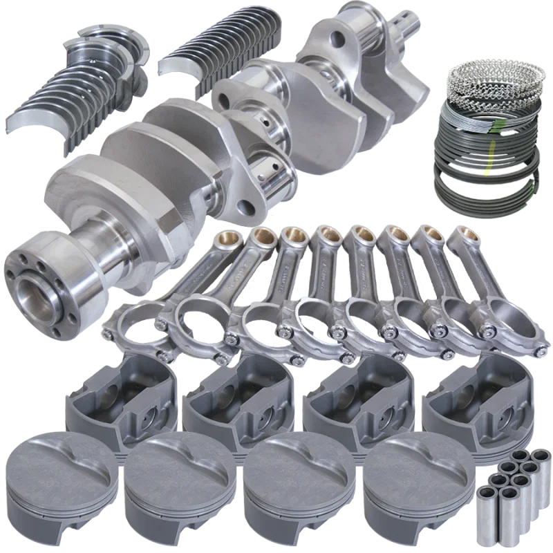 Eagle 62111030, Chevy LT1 350 1Pc 3.750in Crank 6.000in I-Beam Rods -5cc 4.030in Pistons Rotating Assembly