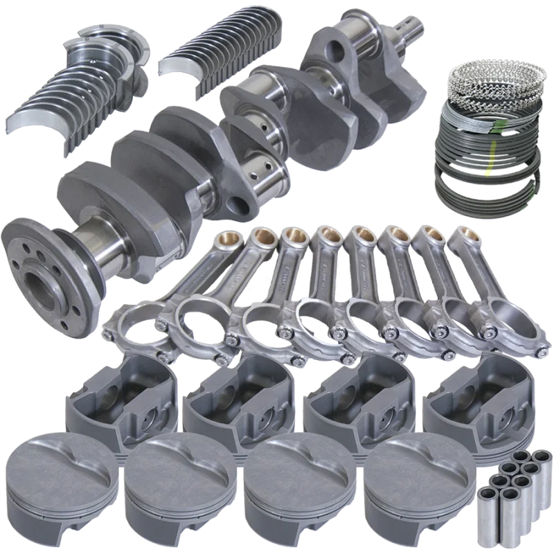 Eagle 62011030, Chevy Pro Street 383 Rotating Assembly 4140 Crankshaft w/ 4340 I Beam Rods & Flat Top Pistons
