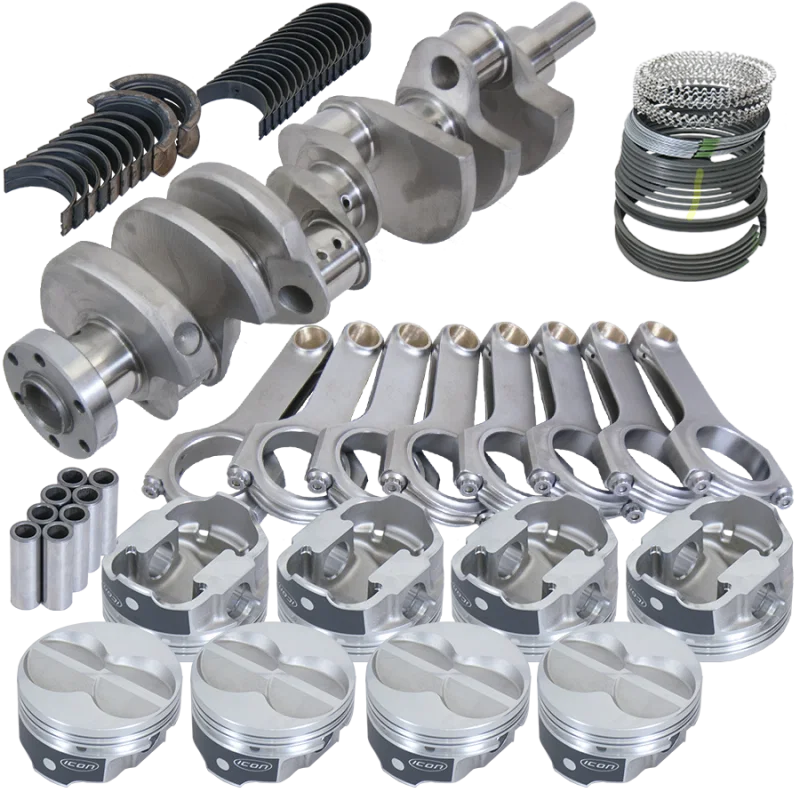 Eagle 14223030, Ford 289/302 3.400in Crank 5.400in H-Beam -11cc Flat Top 4.030in Pistons Rotating Assembly