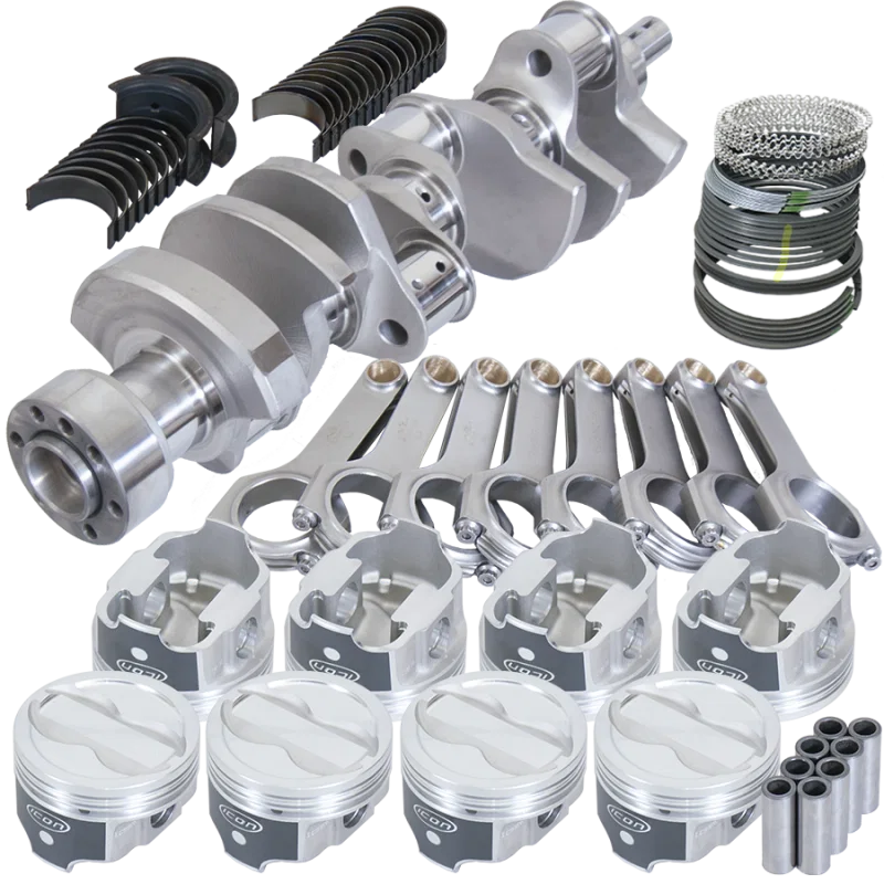 Eagle 12304L030, Chevy LT1 350 1Pc 3.750in Crank 5.700in H-Beam -18cc 4.030in Pistons Rotating Assembly