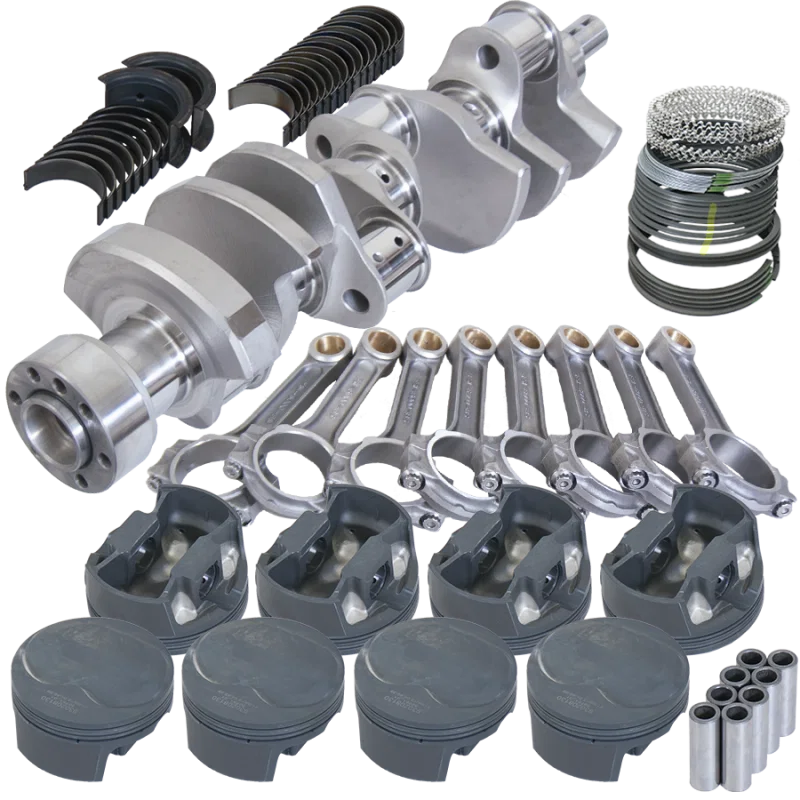 Eagle 62136030, Chevy LT1 350 1Pc 3.750in Crank 6.000in I-Beam Rod 11cc Dome 4.030in Pistons Rotating Assembly