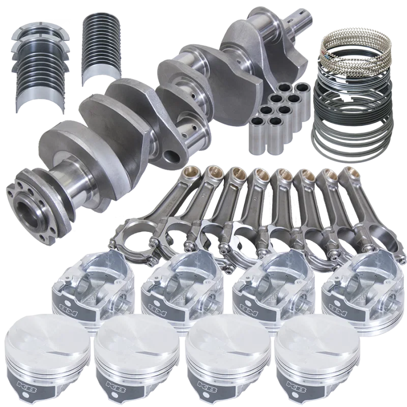 Eagle 18023070, Chevy 454 4.250in Crank 6.385in I-Beam Rods 17cc Dome 4.320in Pistons Rotating Assembly