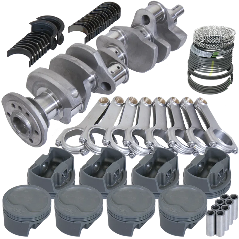 Eagle 12007030, Chevy 350 3.750in Crank 5.700in H-Beam -16cc Inv Dome 4.030in Pistons Rotating Assembly