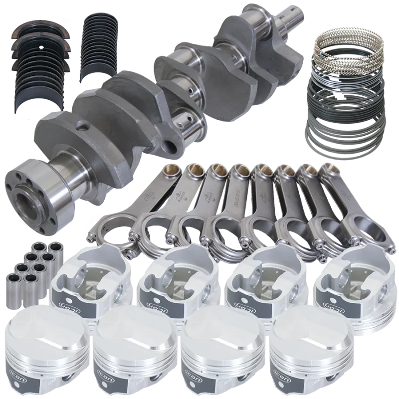 Eagle 11325L100, Chevy 454 1Pc 4.000in Crank 6.135in H-Beam 38cc Dome 4.350in Pistons Rotating Assembly