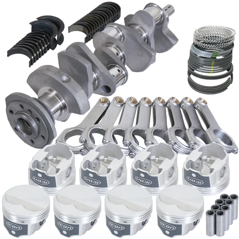 Eagle 12302060, Chevy 350 3.480in Crank 5.700in H-Beam -3.7cc Flat Top 4.060in Pistons Rotating Assembly