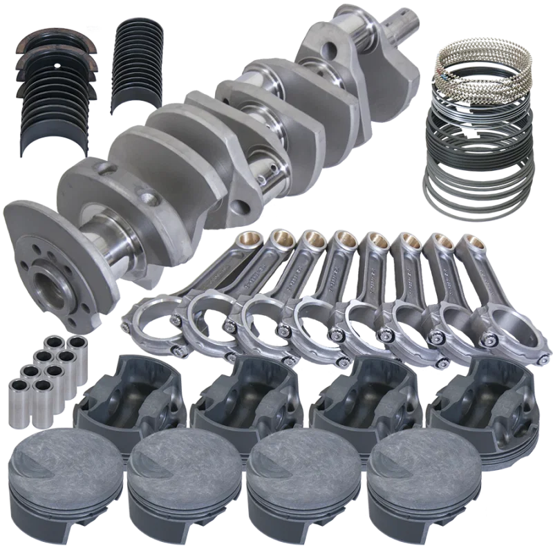 Eagle F1011070, Chevy 454 4.250in Crank 6.385in I-Beam Rods -3cc Flat Top 4.320in Pistons Rotating Assembly