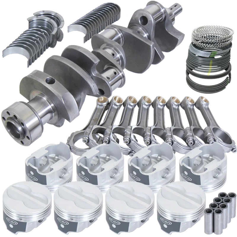 Eagle 13009L060, Chevy LT1350 1Pc 3.750in Crank 5.700in I-Beam Rods -10cc 4.060in Pistons Rotating Assembly