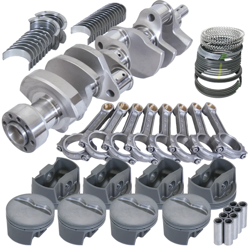 Eagle 62108030, Chevy LT1 350 1Pc 3.750in Crank 5.700in I-Beam Rods -5cc 4.030in Pistons Rotating Assembly