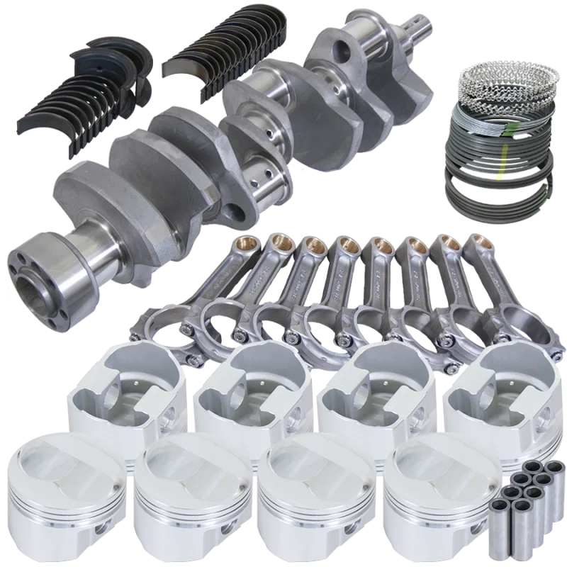 Eagle 62109040, Chevy LT1 350 1Pc 3.750in Crank 5.700in I-Beam Rods 7cc Dome 4.040in Pistons Rotating Assembly