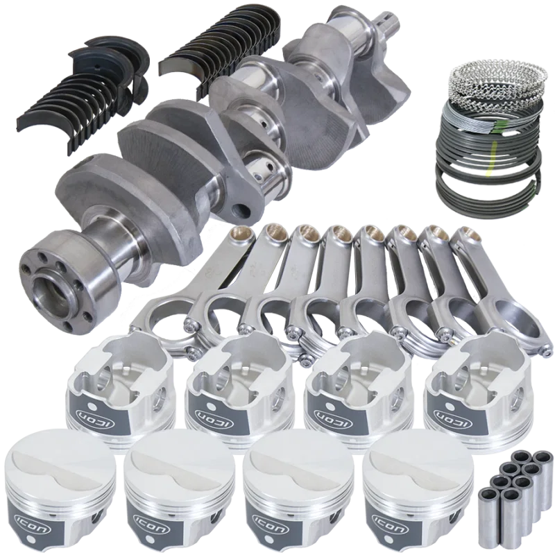 Eagle 12302L040, Chevy LT1 350 1Pc 3.480in Crank 5.700in H-Beam -3.7cc 4.040in Pistons Rotating Assembly