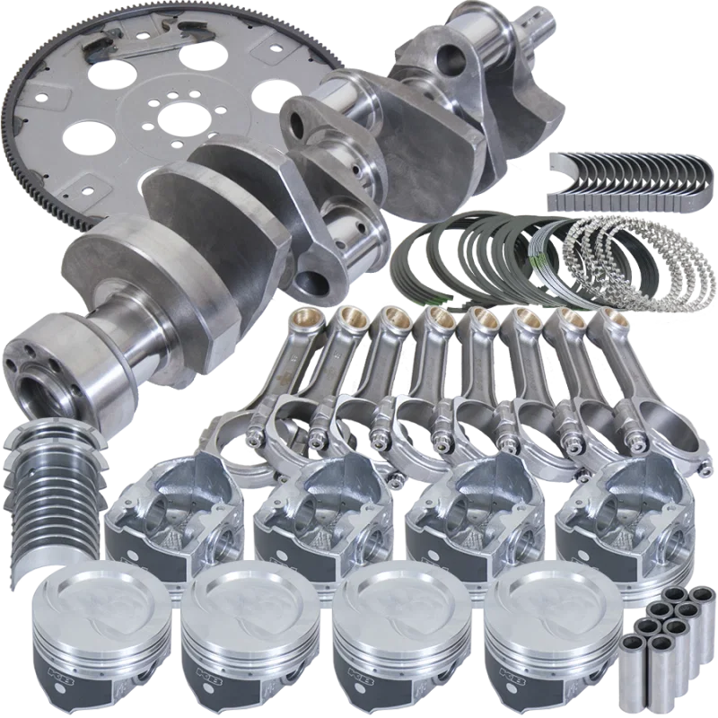 Eagle B13554L04068, Chevy LT1350 1Pc 3.750in Crank 5.700in I-Beam Rods 4.040in Pistons 168 Tooth FP Bal Assembly