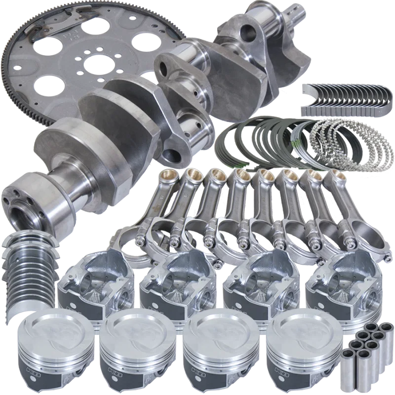 Eagle B13554L00053, Chevy LT1350 1Pc 3.750in Crank 5.700in I-Beam Rods 4.000in Pistons 153 Tooth FP Bal Assembly
