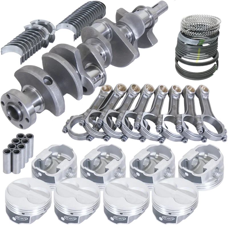 Eagle 16351030, Ford 289/302 3.250in Crank 5.400in I-Beam Rod -11cc Flat Top 4.030in Pistons Rotating Assembly