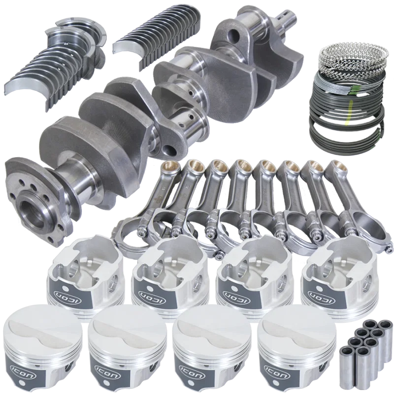 Eagle 13302C060, Chevy 350 IMCA 3.480in Crank 5.700in I-Beam Rods -3.7cc 4.060in Pistons Rotating Assembly