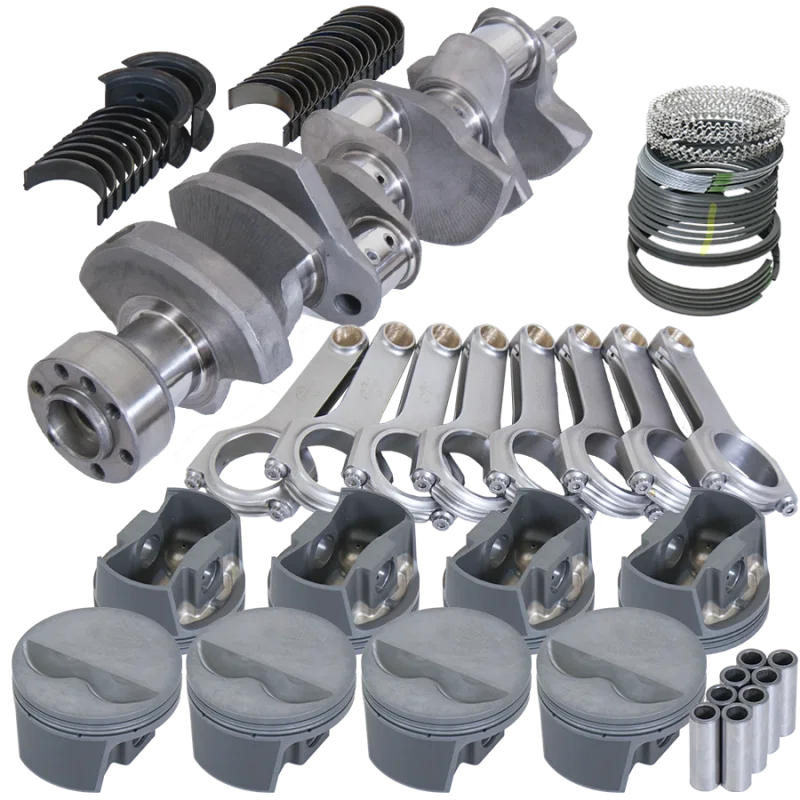 Eagle 12101030, Chevy LT1 350 1Pc 3.480in Crank 5.700in H-Beam -5cc Flat Top 4.030in Pistons Rotating Assembly