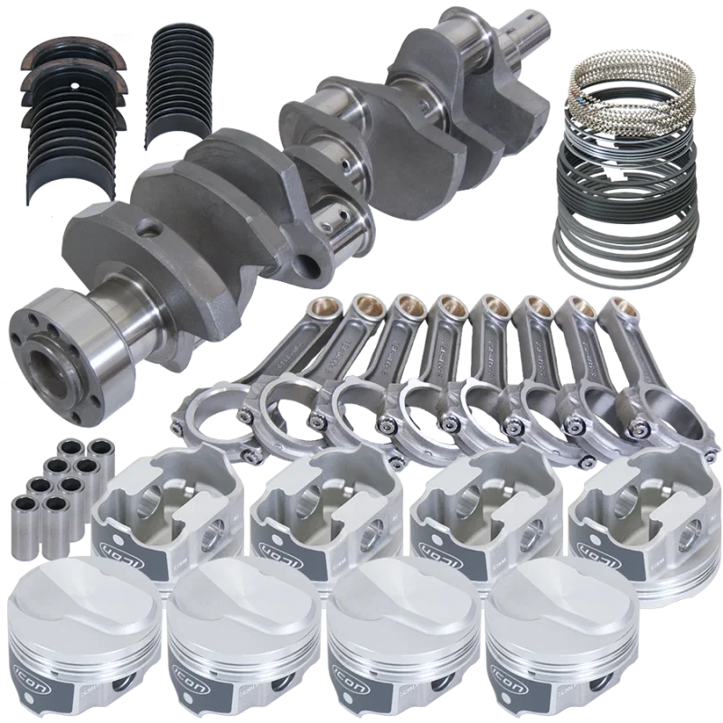 Eagle 18420L100, Chevy 454 1Pc 4.000in Crank 6.135in I-Beam Rod Closed Chamber 4.350in Piston Rotating Assembly