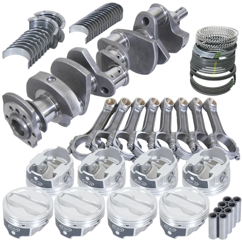 Eagle 13303030, Chevy 350 3.750in Crank 6.000in I-Beam Rods -18cc 4.030in Pistons Rotating Assembly