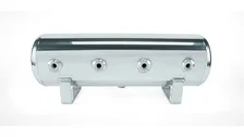 2.5 Gal. Polished Tank w/ Viair 444c chrome compressor, 1/4" & 3/8" fittings & tank mounting hardware image 2