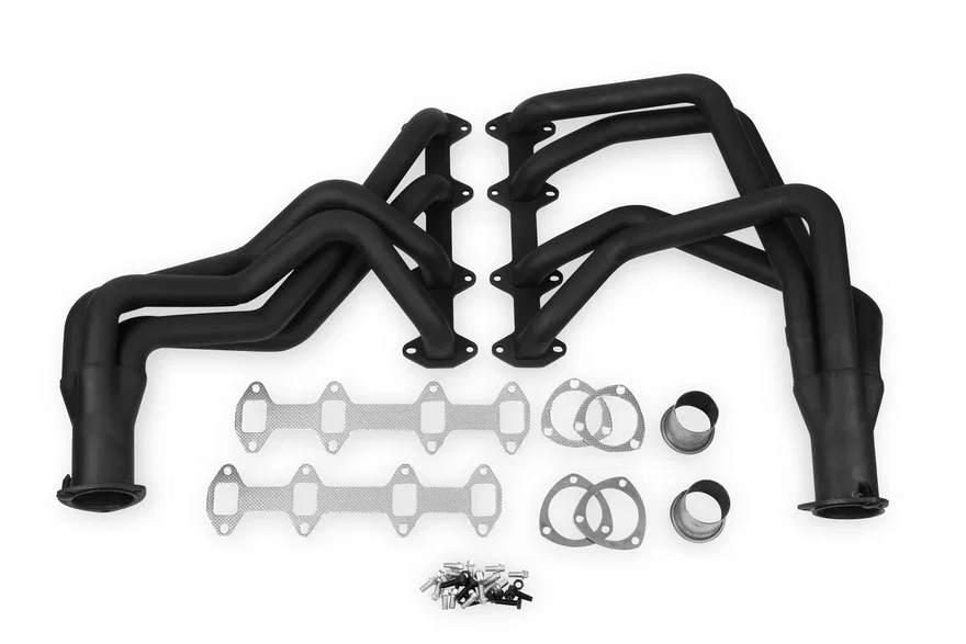 Long Tube Header - Black Paint for Ford