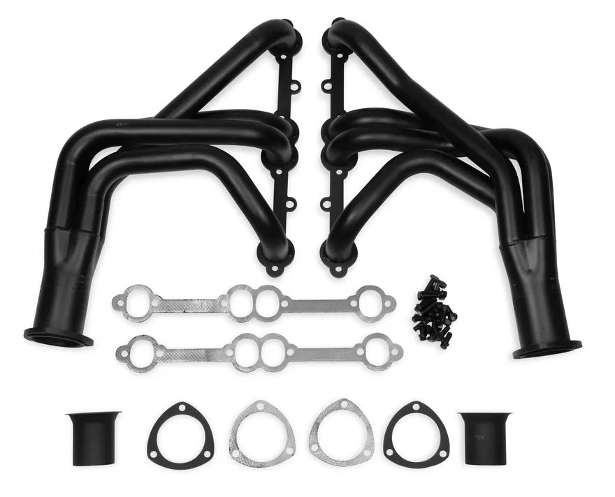Long Tube Header - Black Paint for Chevrolet Corvette