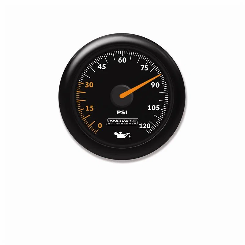 Innovate Motorsports 3859, MTX Analog Oil Pressure Gauge 0-120psi - Black Dial